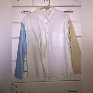 Colour block button up shirt